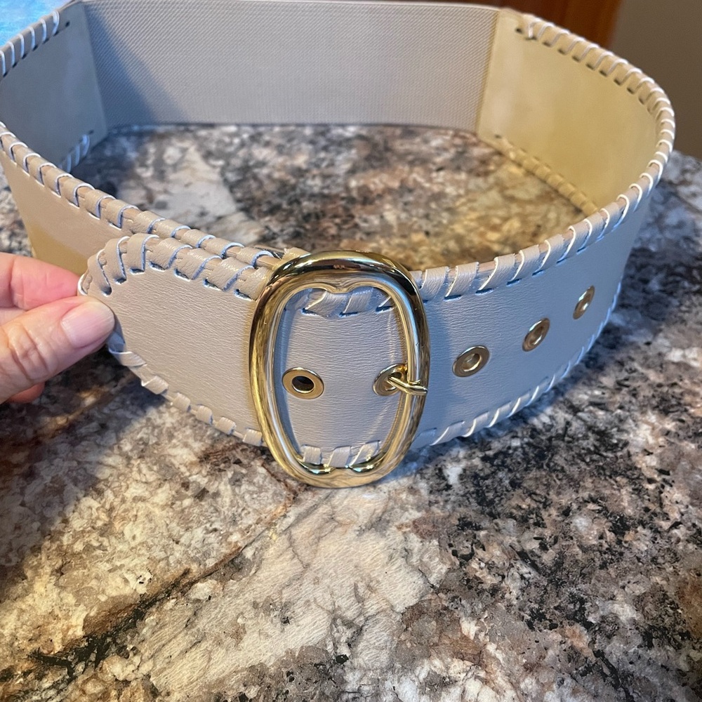 Elegant Beige and Gold Women's Belt